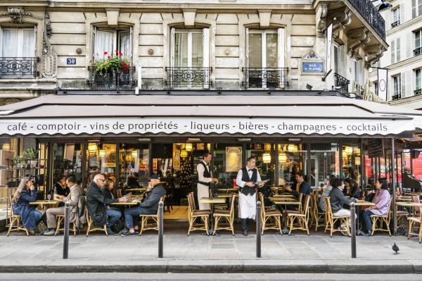 French Cafe Scene - 8 1/2 X 11 archival paper