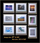 8" x 10" matted photographs, 11" x 14" frame (Gallery 1) size