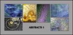 NOTECARDS: "Abstracts" - set of 6 different notecards, each 5"x7"