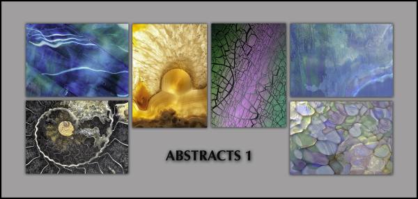 NOTECARDS: "Abstracts" - set of 6 different notecards, each 5"x7" picture