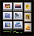 8" x 10" matted photographs, 11" x 14" frame size (Gallery 2)