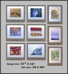11" x 14" photographs matted to 16" x 20" frame size (Gallery 3)