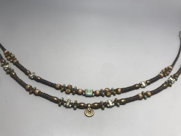 "Earthy Dressy" Indian Brass "Double" Chokers picture