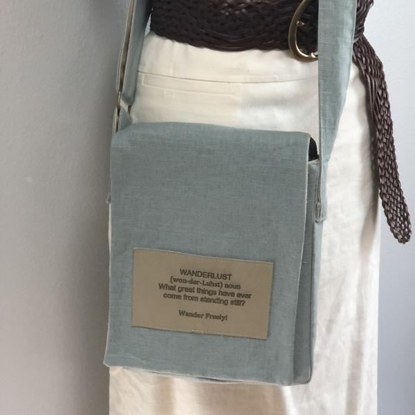 Wanderlust Linen Messenger Bag picture