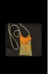 Orange Felted Phone Bag