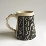 Black and White Mug-Crosshatch