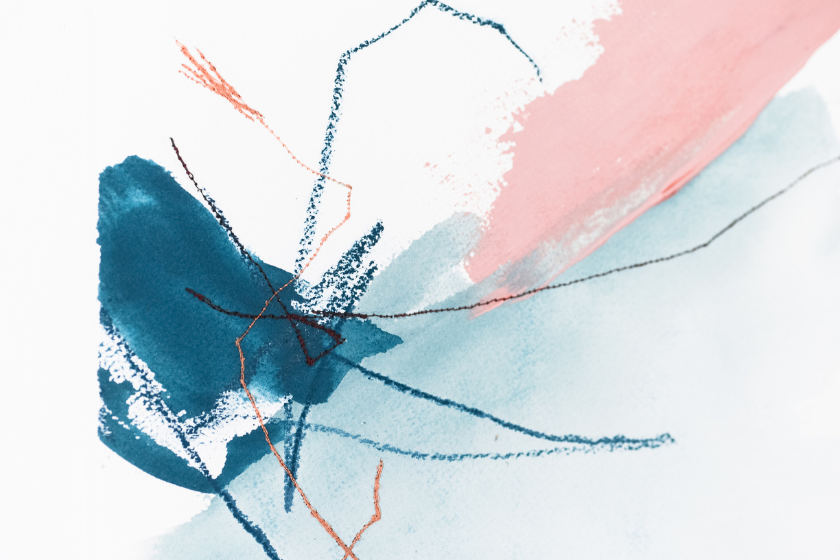 "Twist" in 20" X 20" shadowbox frame picture