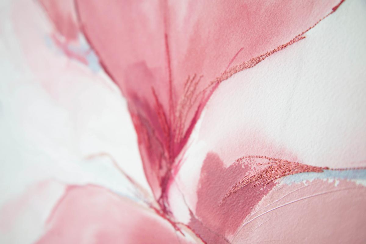 Tulip Magnolia Painting 18" X 18" picture