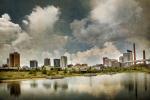 Birmingham Skyline with Clouds