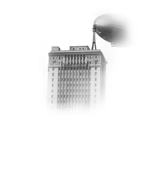 Fog Series, Thomas Jefferson Towers with Zepplin picture