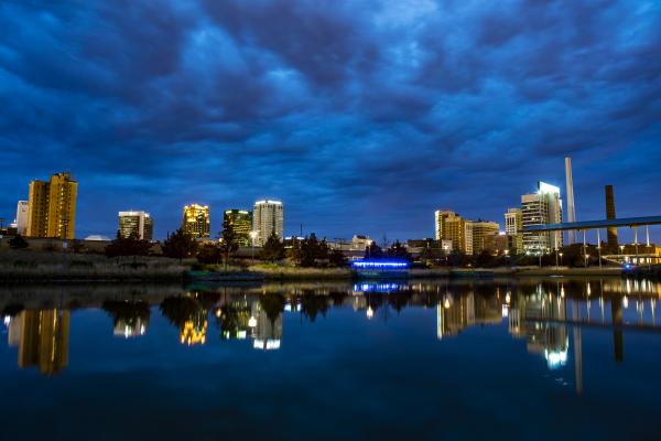 Birmingham Skyline with Blue Sky picture