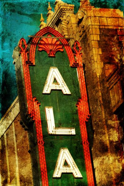 Alabama Theatre Sign, top portion picture