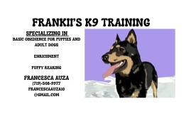 Frankii’s K9 Training