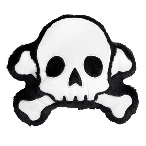 Sourpuss Furry Skull & Bones Pillow picture