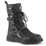 Demonia Bolt-265 Black V. Leather Combat Boot