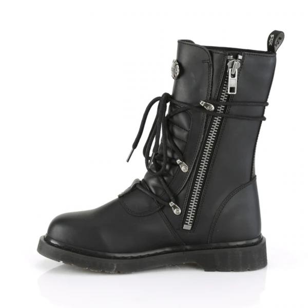 Demonia Bolt-265 Black V. Leather Combat Boot picture