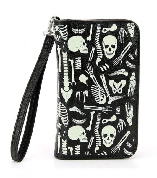 Comeco Inc. Glow In The Dark Skeleton Wallet In Vinyl