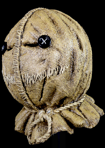 Trick r Treat Licensed Sam Burlap Mask Full over the Head picture