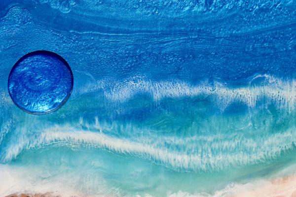 Ocean - footsteps disappearing along the beach picture