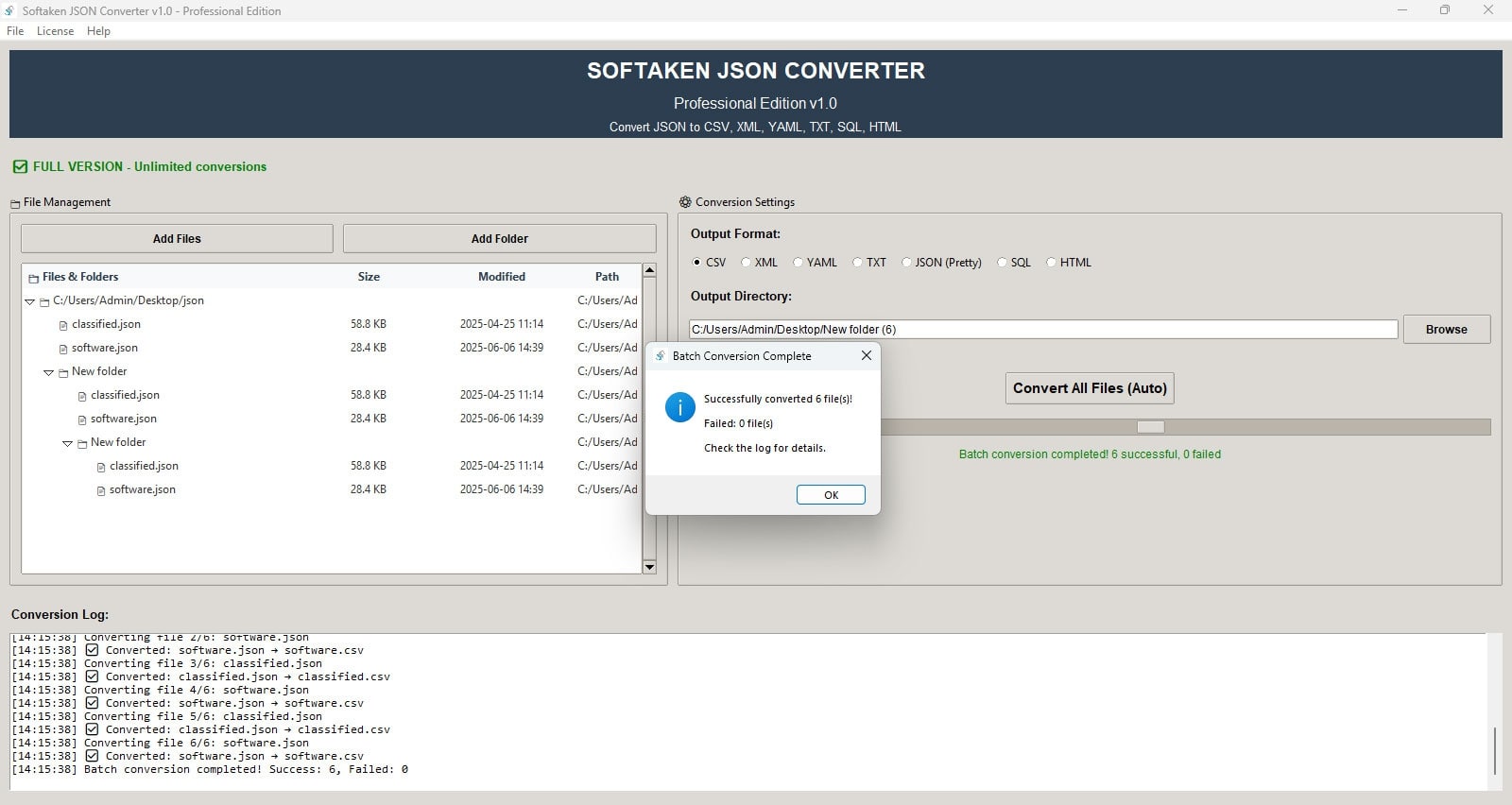 Softaken JSON Converter picture