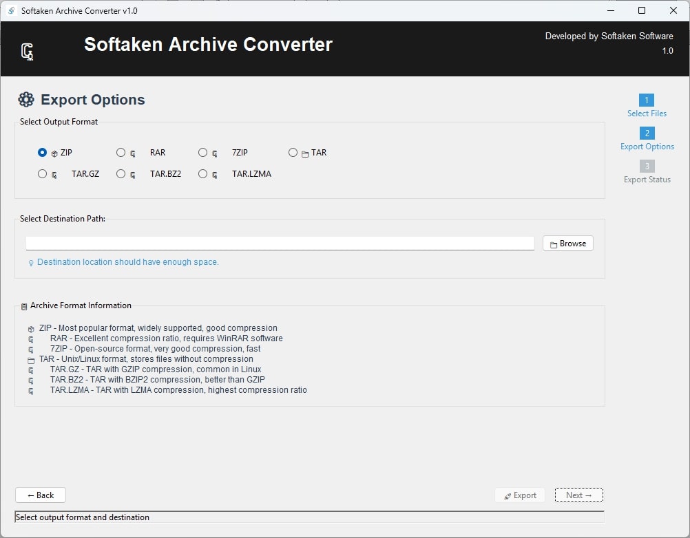 Softaken Archive Converter Software picture