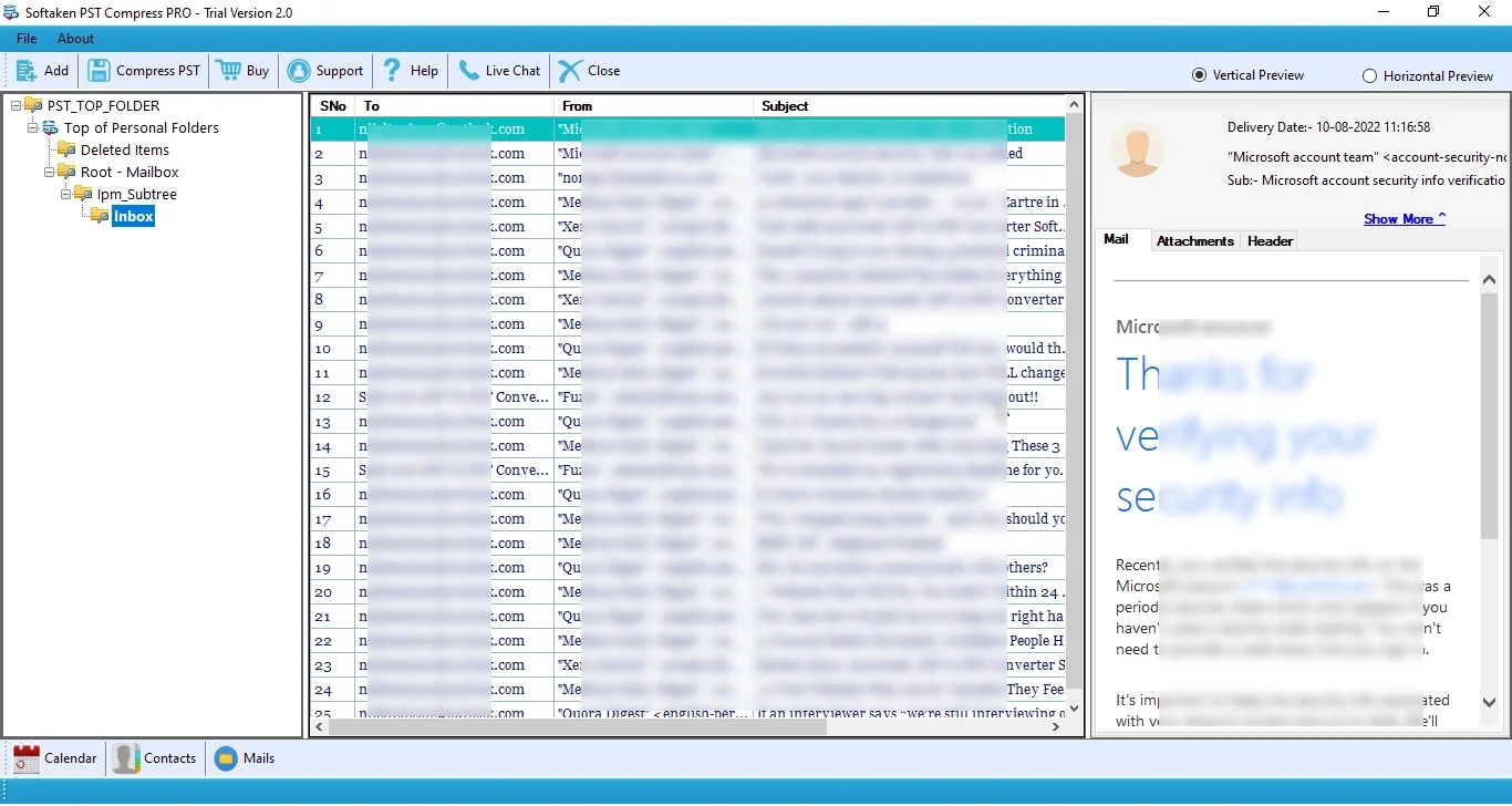 Softaken Compress PST Tool picture