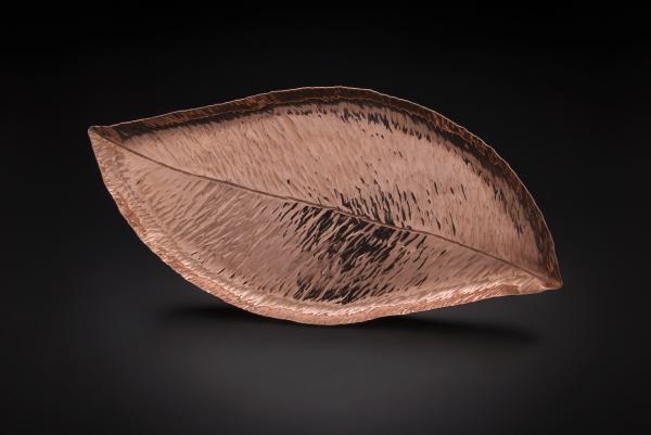 Copper Magnolia Leaf Tray - 10 inch picture