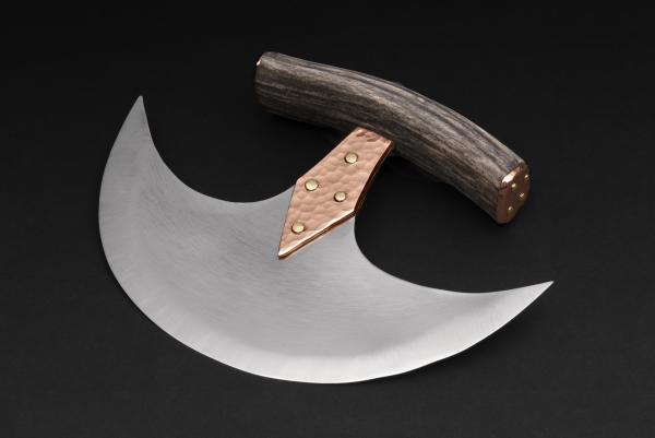 File Blade Chopper with Antler Handle picture