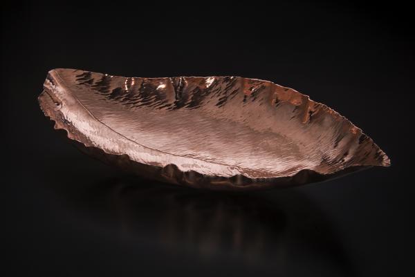 Copper Magnolia Leaf Bowl - 10 inch picture