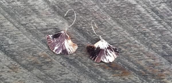 Copper Ginkgo Leaf Earrings picture