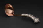 Copper Soup Ladle with Burr Antler Handle