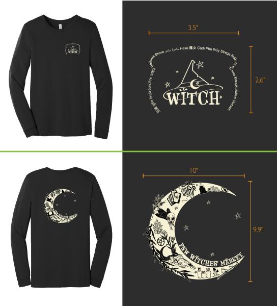 Long Sleeve T-shirt Witch small on left side.