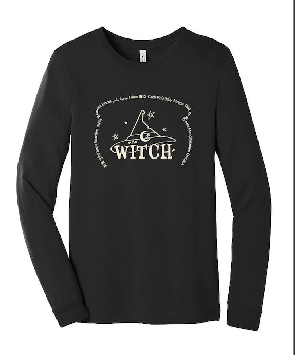 WITCH Large on the front - Glows in the Dark!