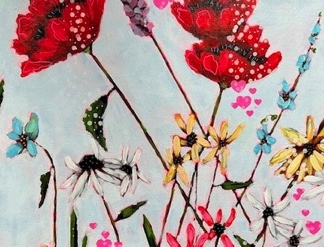 original floral painting "floralDance" picture