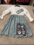 KISS Upcycled Dress Women's XL Handmade Rock Band Festival Velvet Familiar