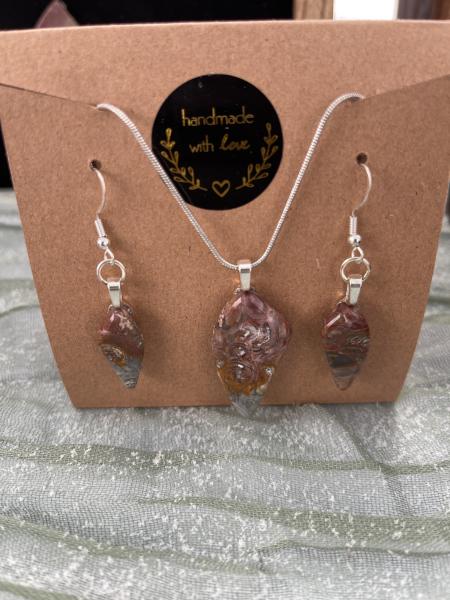 Corprolite Necklace and Earring Set