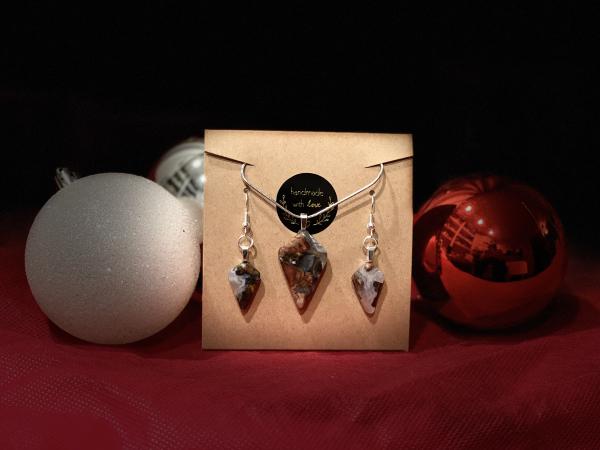 Jasper Thunderegg Necklace and Earring Set