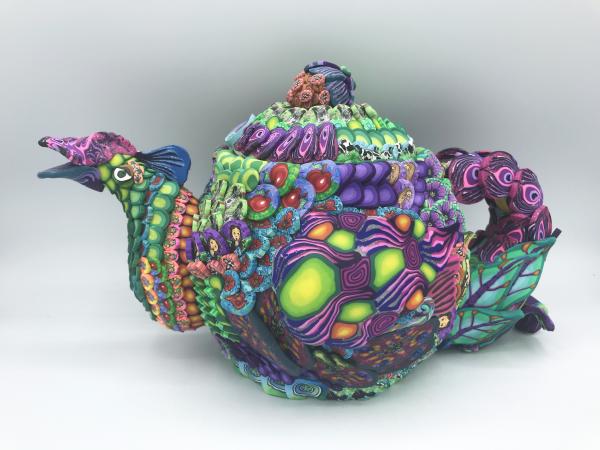 Lime and Raspberry Parrot Teapot picture