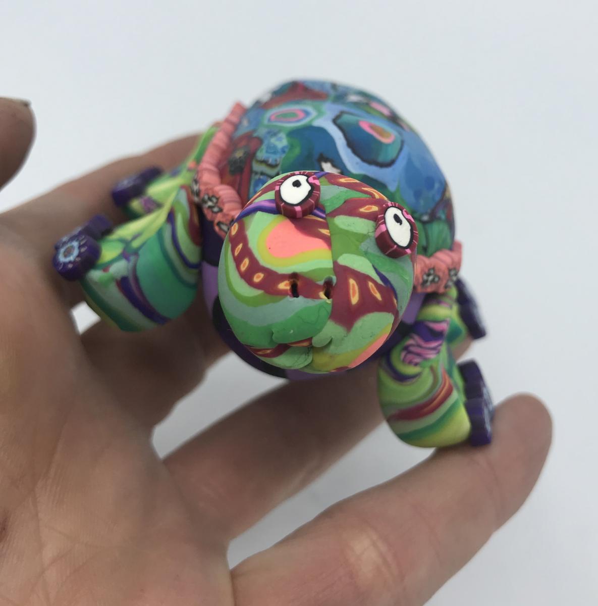 Turtle Polymer Clay Sculpture picture