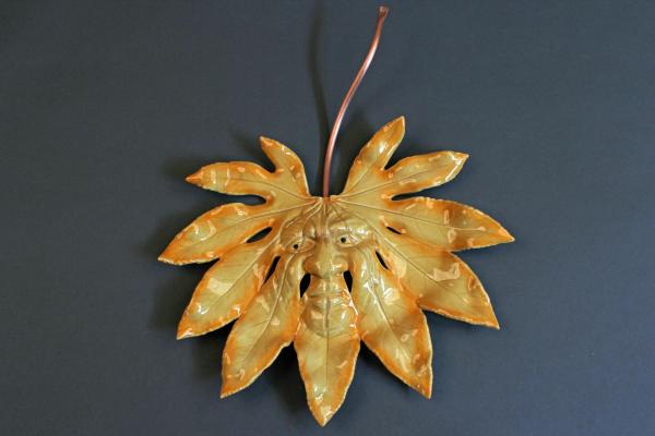 Fatsia Japonica Green Man-Ceramic Hanging Leaf