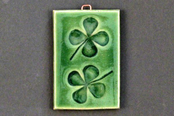 2"x3" Four Leaf Clover Ceramic Tile