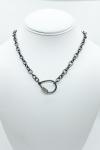 gunmetal-oval-carabiner-lock-necklace