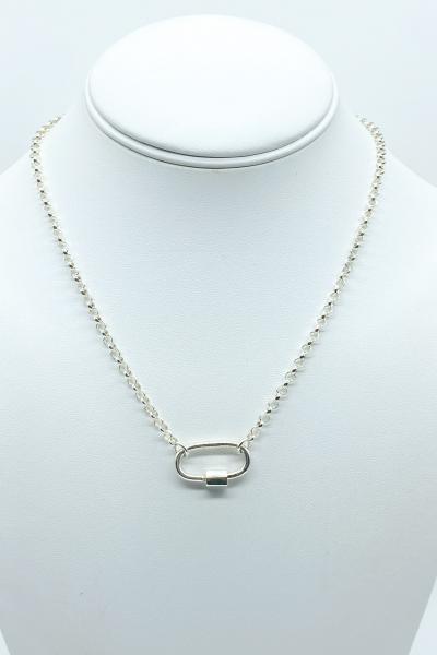 sterling-silver-oval-carabiner-lock-necklace picture