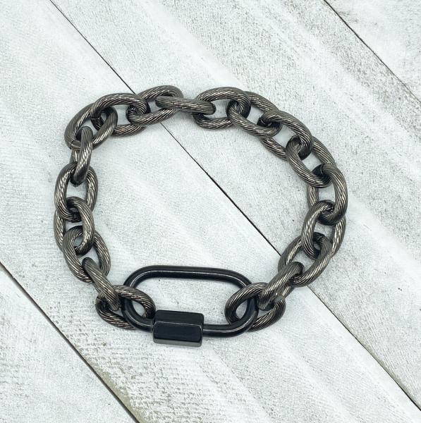 gunmetal-carabiner-bracelet picture