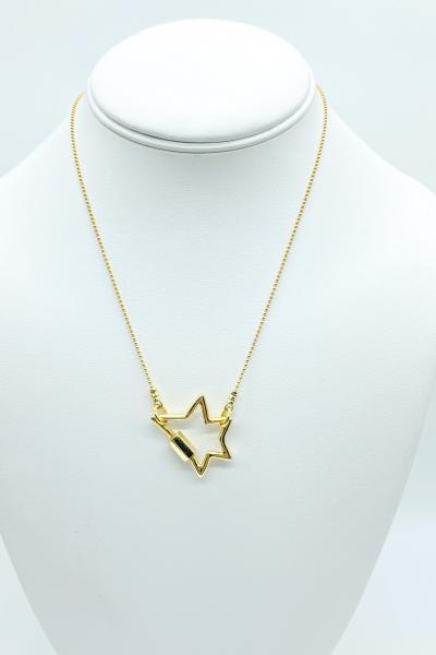 gold-star-carabiner-necklace picture