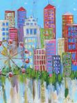 Colorful Citiscape 36x48