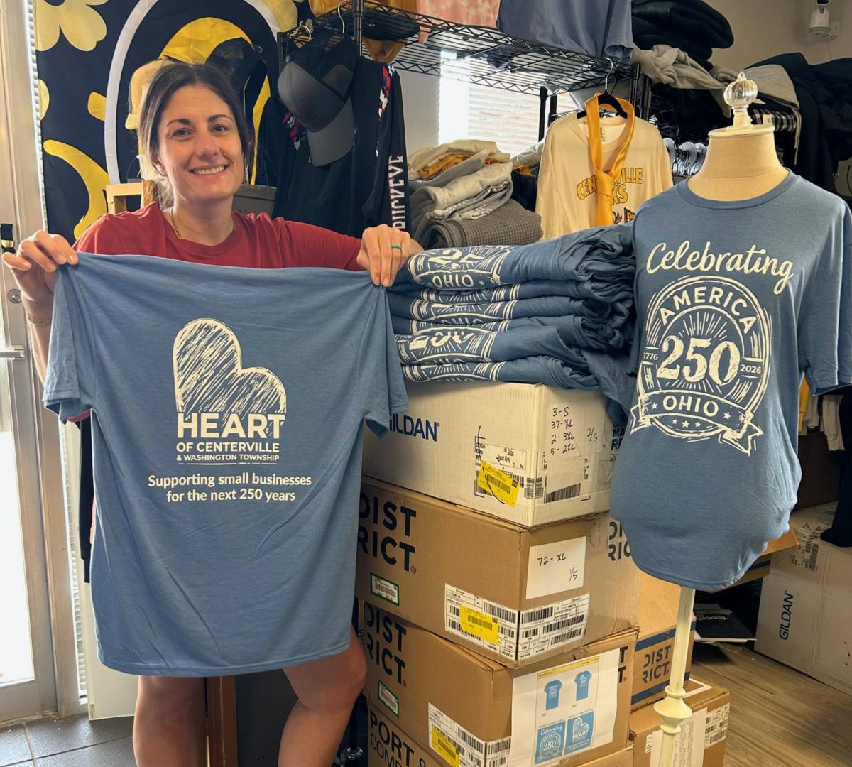 America 250 Heart of Centerville shirt picture