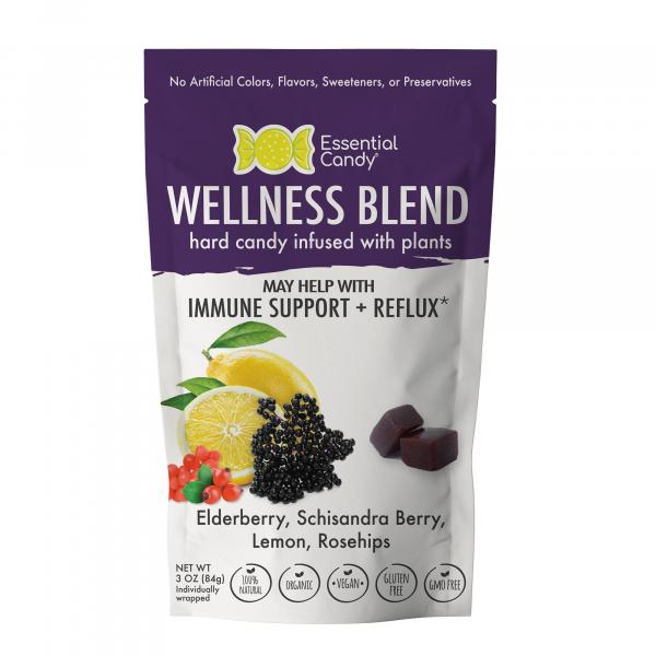 Wellness Blend Organic Hard Candy with Elderberry, Schisandra Berry, Lemon and Rosehips
