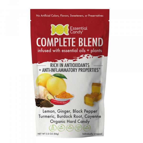 COMPLETE BLEND HARD CANDY WITH LEMON, GINGER, BURDOCK ROOT, BLACK PEPPER, TURMERIC AND CAYENNE