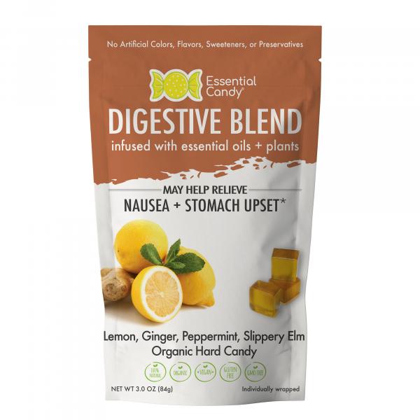 Digestive Blend Organic Hard Candy with Lemon, Ginger, Peppermint, Slippery Elm